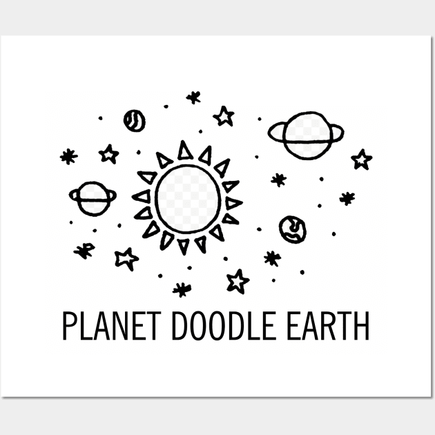 Planet Doodle Earth Wall Art by Hogan